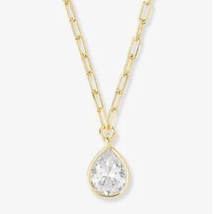 Melinda Maria Drop of Perfection Necklace Gold|White Diamondettes